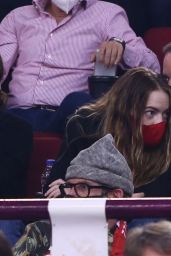 Emma Stone - Watching a Basketball Game Between Olympiacos BC vs AS Monaco in Piraeus 05/04/2022