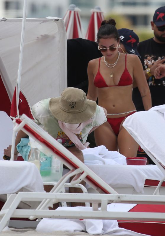 Gabriela Berlingeri on the Beach in Miami 05/07/2022