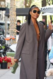 Gabrielle Union in an Oversized Pantsuit at The Mark Hotel in New York 04/30/2022
