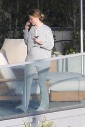 Jennifer Lawrence on the Balcony of Her Malibu Beach House 05/09/2022