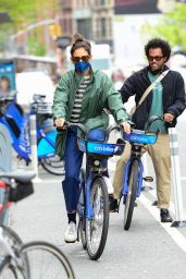 Katie Holmes and Bobby Wooten III - Bike Ride in New York City 05/08/2022