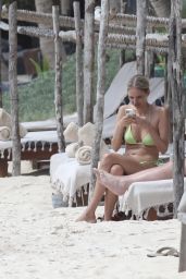 Leonie Hanne Tulum beach and Gucci swimsuit - Leonie Hanne