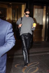 Lily Aldridge - Checking Out of Her Hotel in NYC 05/03/2022