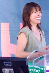 Milla Jovovich at Bans off Our Bodies Women’s March & Rally in LA 05/14/2022