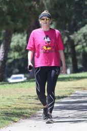 Rebel Wilson Wears a Gucci Mickey Mouse Tee   Griffith Park in LA 05 10 2022   - 59