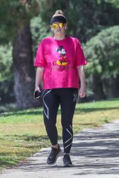 Rebel Wilson Wears a Gucci Mickey Mouse Tee   Griffith Park in LA 05 10 2022   - 4
