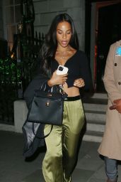 Rochelle Humes - Leaving Mayfair Private Members Club Annabes in London 04/29/2022