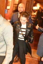 Selena Gomez in Long Leather Doat at Lattanzi in New York 05/10/2022