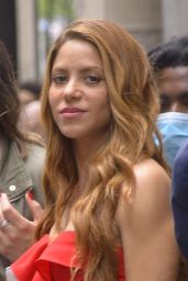 Shakira in a Red Bustier Top at Radio City Music Hall in New York 05/16/2022