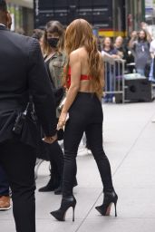 Shakira in a Red Bustier Top at Radio City Music Hall in New York 05/16/2022