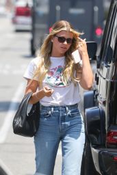 Sofia Richie in Jeans and a White T-shirt - Beverly Hills 05/26/2022