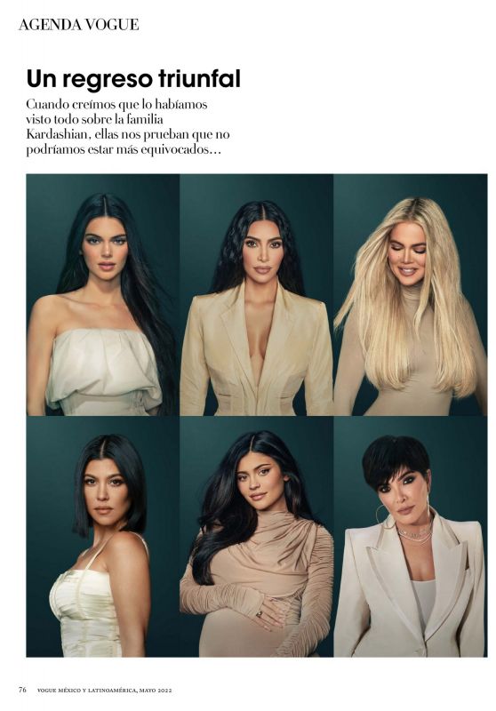 The Kardashian Family - Vogue Mexico May 2022 Issue