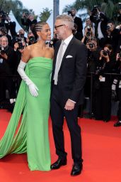 Tina Kunakey and Vincent Cassel - "Crimes of the future" Red Carpet at Cannes Film Festival
