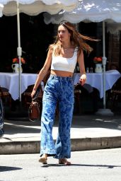 Alessandra Ambrosio at The Ivy in West Hollywood 06/21/2022
