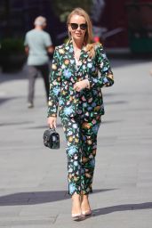 Amanda Holden in a Flower Trouser Suit - London 06/07/2022