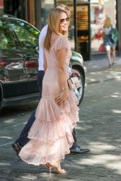 Amanda Holden in a Revealing Layered Dress - London 06/15/2022