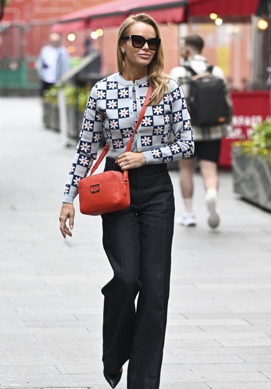Amanda Holden in Seventies-style Floral Cardigan and Flares - London 06/06/2022