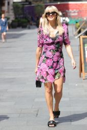 Ashley Roberts in a Short Floral Summer Dress - London 06/16/2022