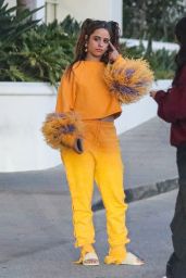 Camila Cabello Wears Cozy Orange Sweats - Santa Monica 06/25/2022