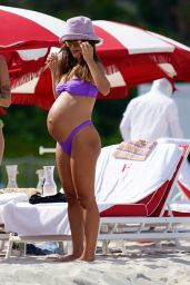 Camila Coelho in a Purple Bikini - Miami Beach 06/17/2022