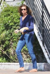 Cindy Crawford in Navy Top and Matching Skinny Jeans - Malibu 06/29/2022