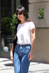 Dakota Johnson in Blue Jeans and White T-Shirt - New York City 06/09/2022