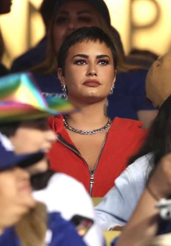 Demi Lovato - LA Dodgers Game in Los Angeles 06/03/2022