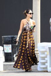 Eiza Gonzalez Wears Free-Flowing Brown Dress - West Hollywood 06/02/2022