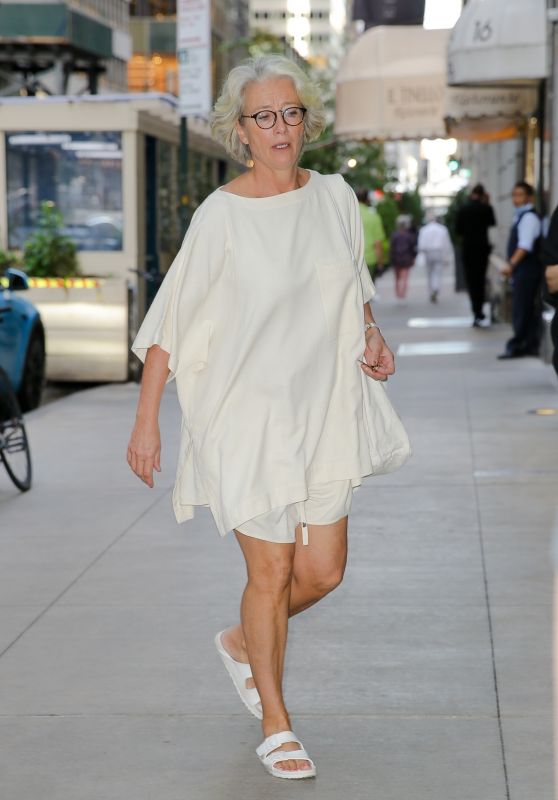 Emma Thompson Wears All White - New York 06/14/2022
