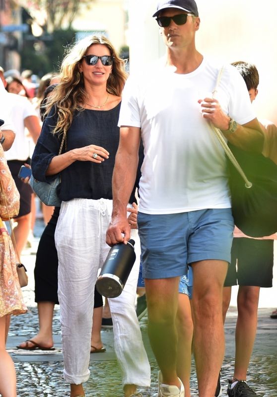 Gisele Bundchen and Tom Brady - Out in Portofino 06/29/2022
