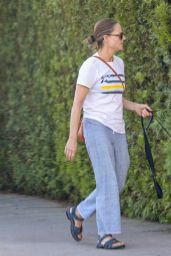 Jodie Foster Wearing a Black Lives Matter T shirt and Sandals   LA 06 20 2022   - 10