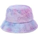 Jumisee Tie Dye Faux Fur Bucket Hat