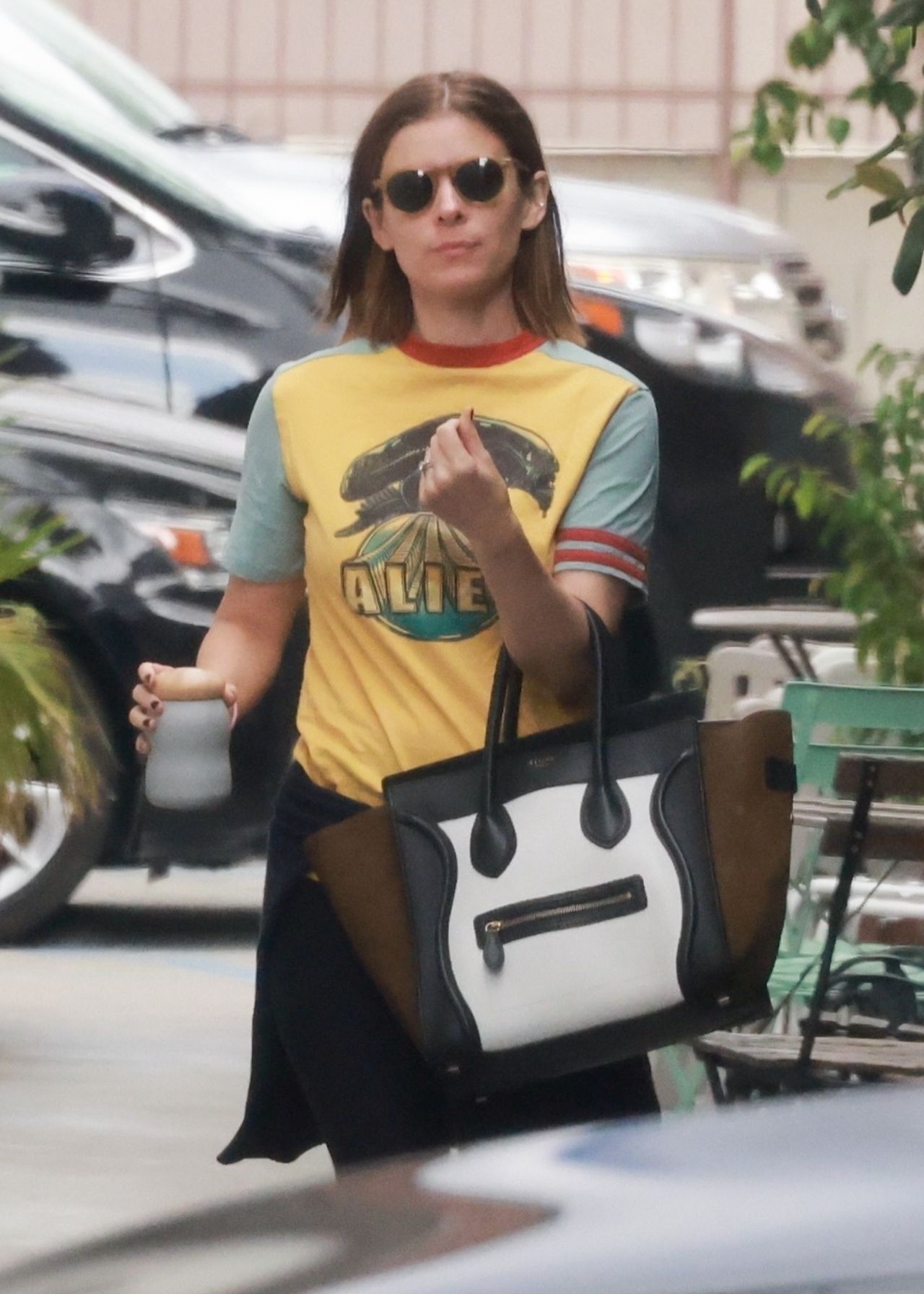 Kate Mara Wears a Vintage Alien Tee and Celine Handbag - Los Feliz 06