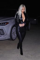 Kim Kardashian in Leather Cleavage   Night Out in Los Angeles 06 14 2022   - 50