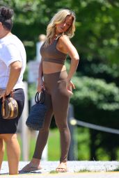 Kristin Cavallari Wearing a Brown Athleisure Outfit - New York 06/26/2022