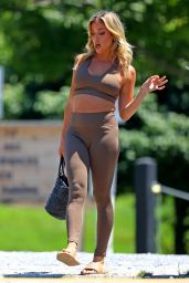 Kristin Cavallari Wearing a Brown Athleisure Outfit - New York 06/26/2022
