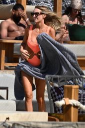Laura Anderson in a Coral Swimsuit in Mykonos 06 10 2022   - 50