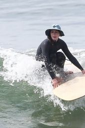 Leighton Meester - Morning Surf Session in Malibu 06/04/2022