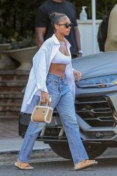 Lori Harvey at San Vicente Bungalows in West Hollywood 06/20/2022