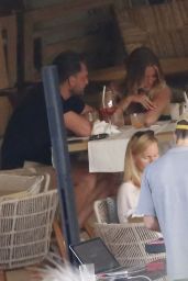 Lottie Tomlinson and Lewis Burton at La Savina Restaurant in Ibiza 06/07/2022