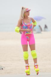 Margot Robbie on the Set of "Barbie" in LA 06/28/2022