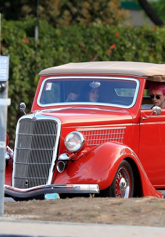 Megan Fox and Machine Gun Kelly in Their Classic Car in Malibu 06/05/2022