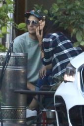 Mila Kunis and Ashton Kutcher at Angelini Italian Restaurant in West Hollywood 06/28/2022