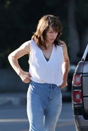 Milla Jovovich on Sunset Blvd in West Hollywood 06/13/2022