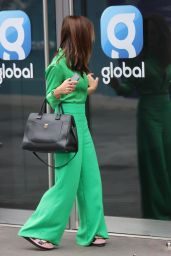 Myleene Klass in Green Trousers and Matching Shirt - London 06/01/2022