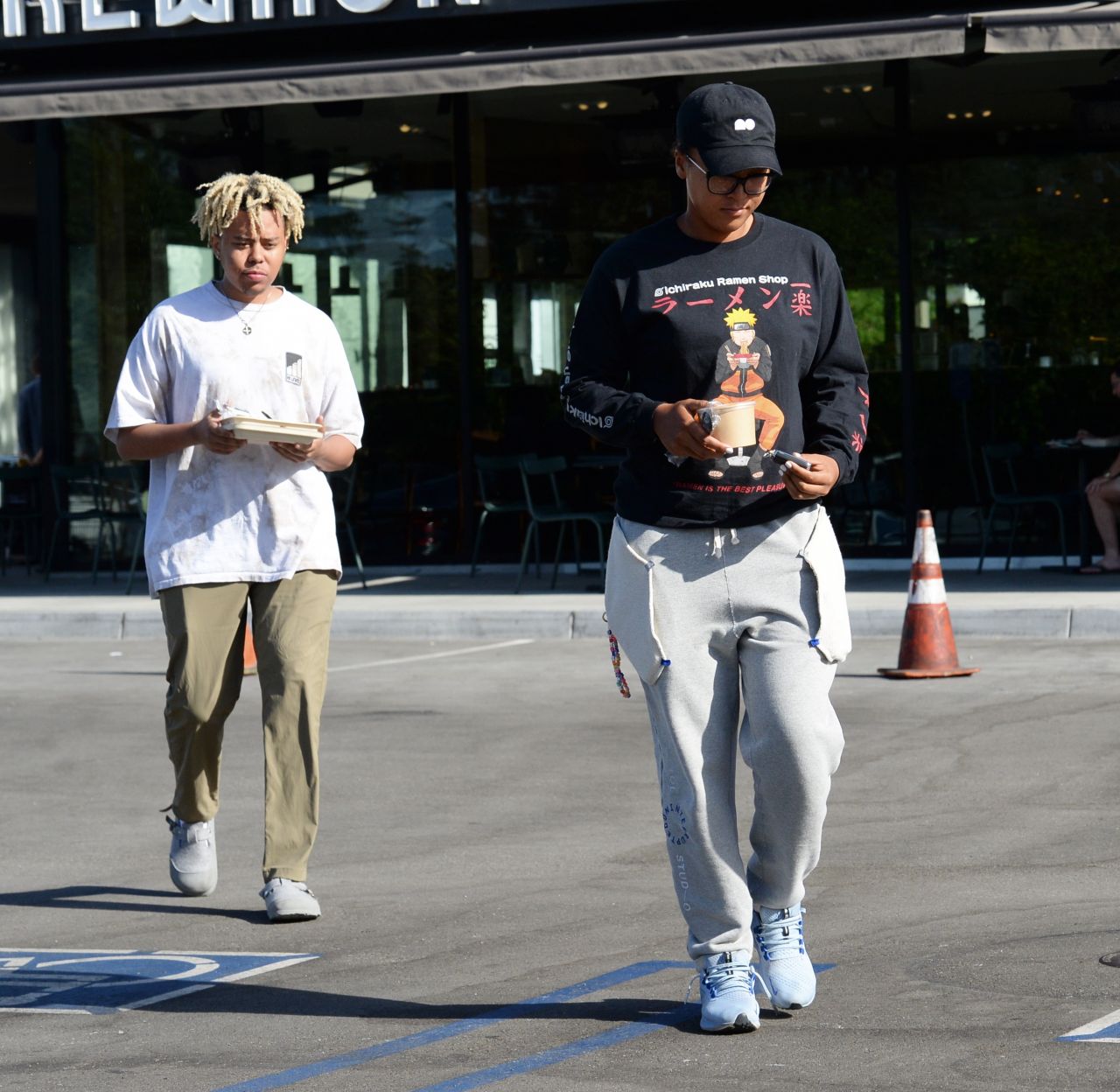 Naomi Osaka With Boyfriend Cordae - Leaving Erewhon In Studio City 06 ...