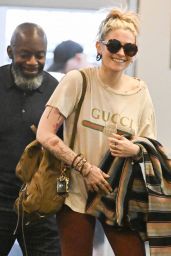 Paris Jackson Wears Big Boots and Gucci - JFK Airport in NY 06/13/2022