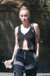 Scout Willis in a Black Top and Black/grey Cargo Pants - LA 05/31/2022