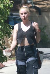 Scout Willis in a Black Top and Black/grey Cargo Pants - LA 05/31/2022