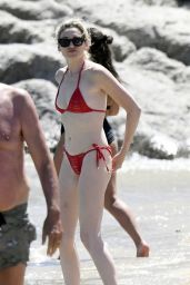 Stephanie Pratt in a Red Bikini in Mykonos 06/27/2022